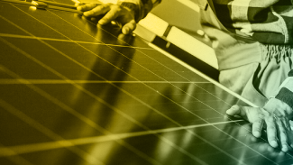 Painéis solares instalados